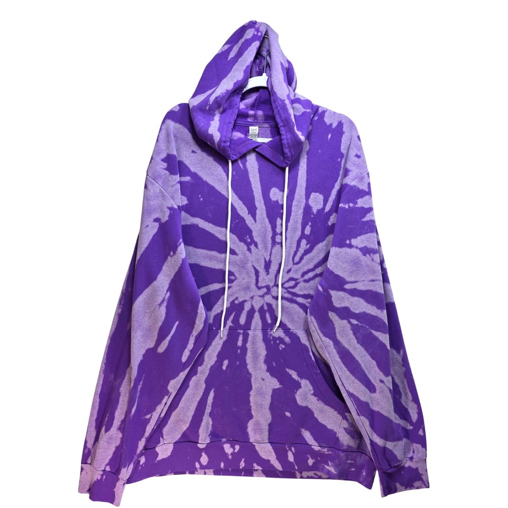 Giant Hoodies Purple Tie Dye Oversized Pullover Hoodie One Size O/S Sweatshirt